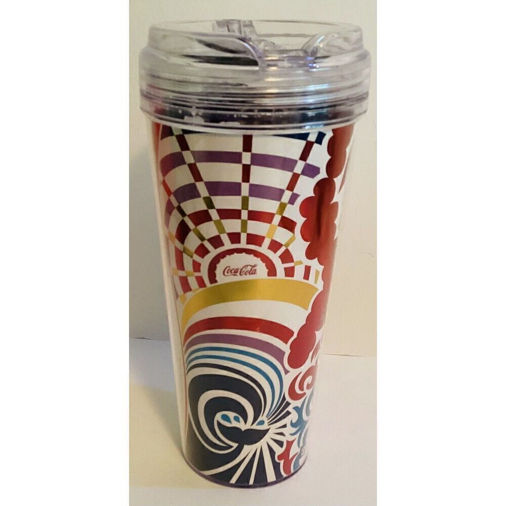Royal Caribbean Cruise Line Coca Cola Tumbler. Travel Cup W/ Lid. NEW!
